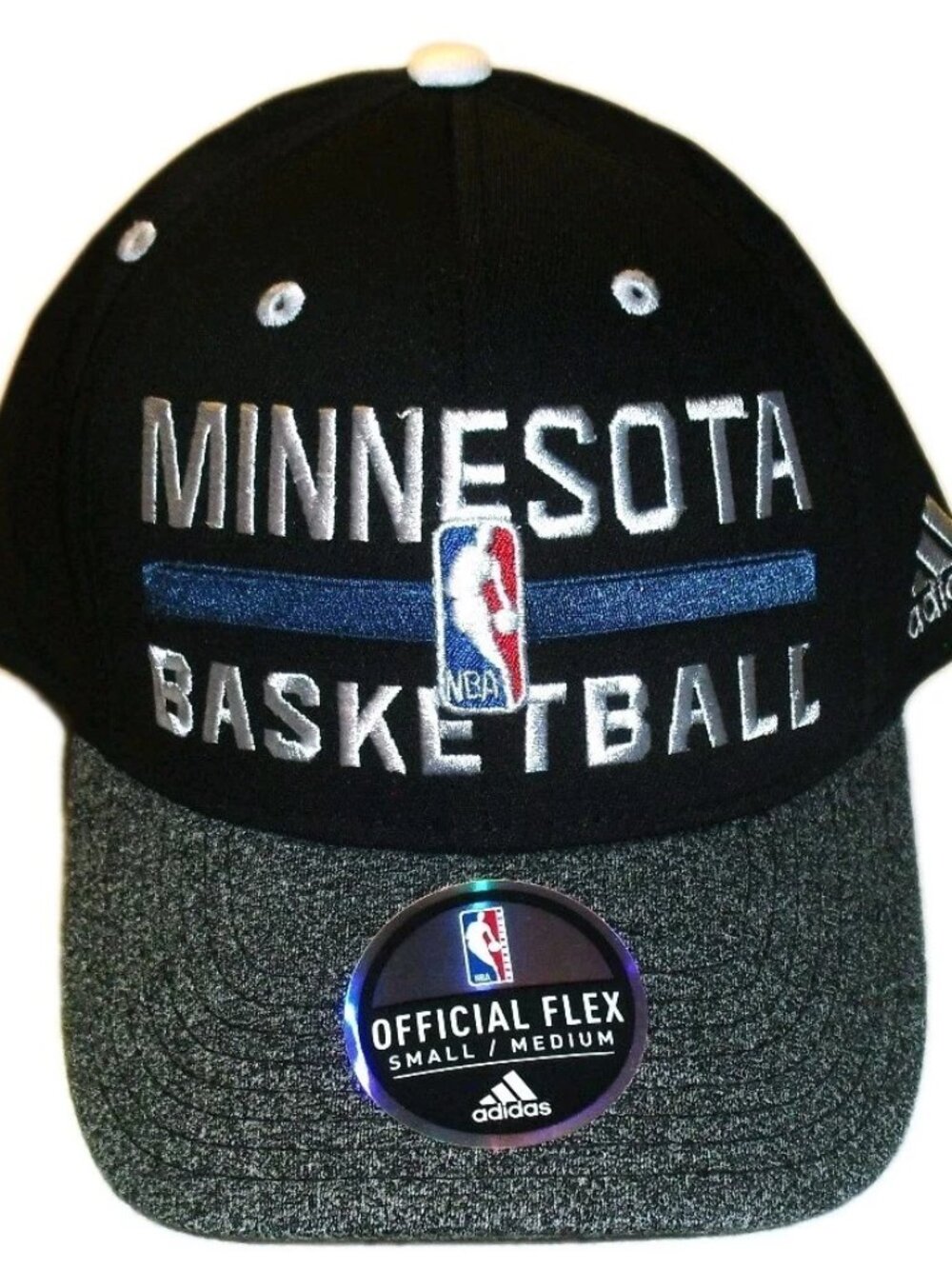 Minnesota Timberwolves Mens Stretch Fit Hat cap Sz. Small/Medium Black Color New